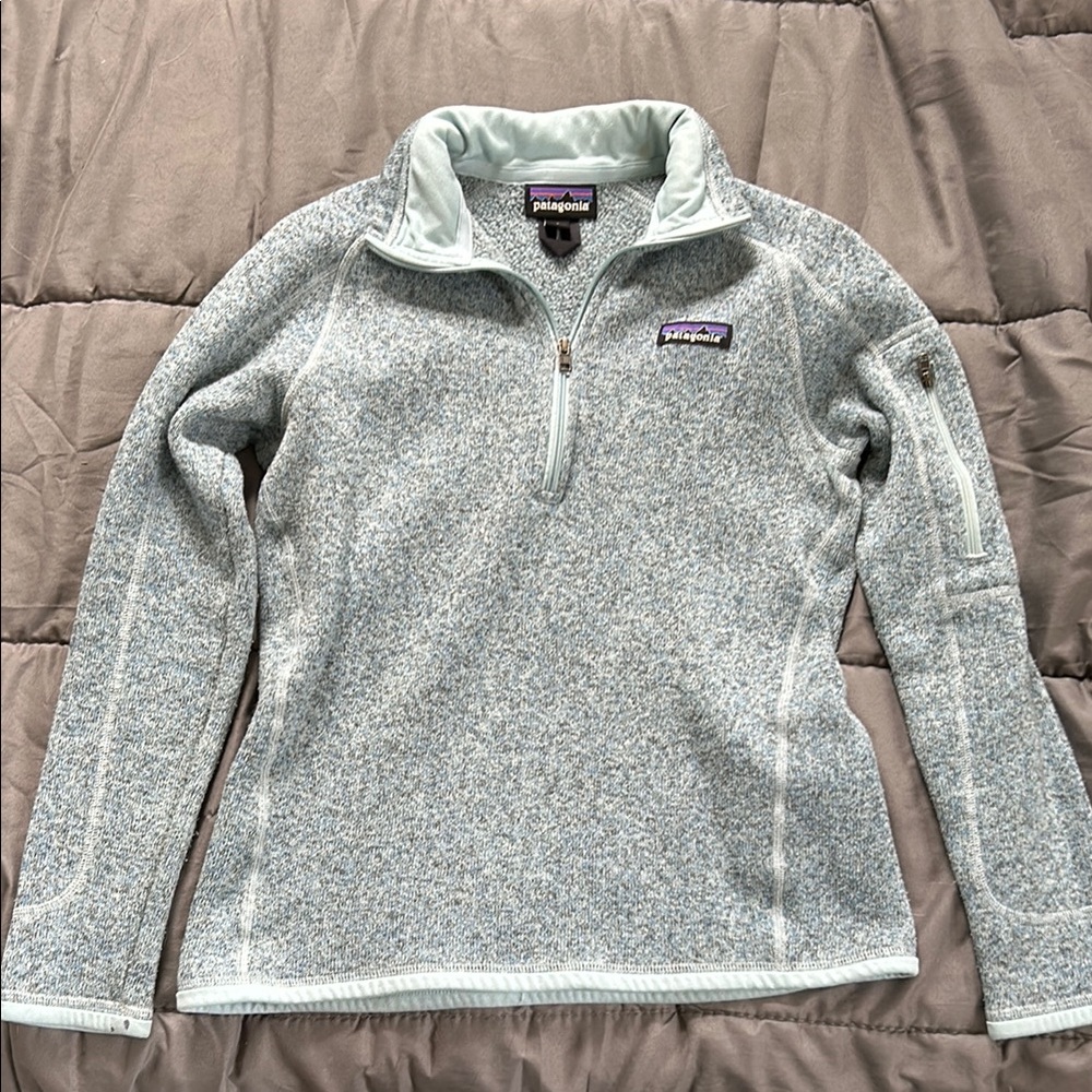 Patagonia Light Blue Quarter-Zip Pullover